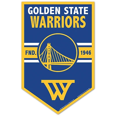 WinCraft Golden State Warriors 11" x 17" Chevron Wood Sign