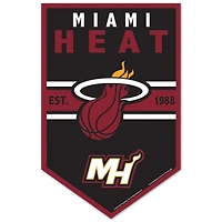 WinCraft Miami Heat 11" x 17" Chevron Wood Sign