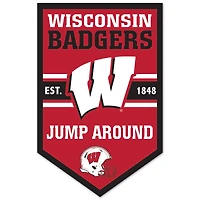 WinCraft Wisconsin Badgers 11" x 17" Chevron Wood Sign