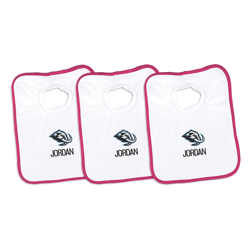 Infant Chad & Jake Utah Mammoth Primary Logo Three-Piece Personalized Bib Set