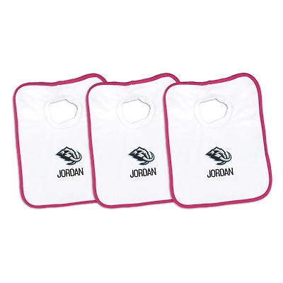 Infant Chad & Jake Utah Mammoth Primary Logo Three-Piece Personalized Bib Set