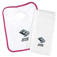 Infant Chad & Jake Utah Mammoth Primary Logo Personalized Pullover Bib & Burp Cloth Set