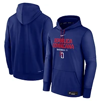 Men's Nike  Royal Dominican Republic Baseball 2026 World Baseball Classic Authentic Collection Therma-FIT Hoodie