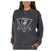 Women's Concepts Sport Charcoal Baltimore Orioles Boxy Mist French Terry Long Sleeve Top