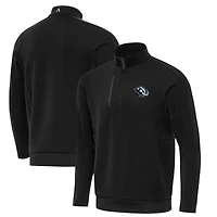 Men's Antigua Black Utah Mammoth Generation Quarter-Zip Pullover