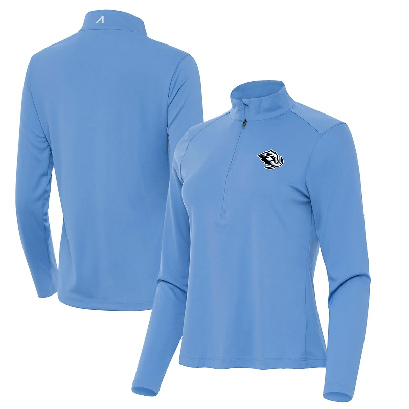 Women's Antigua Powder Blue Utah Mammoth Tribute Half-Zip Pullover