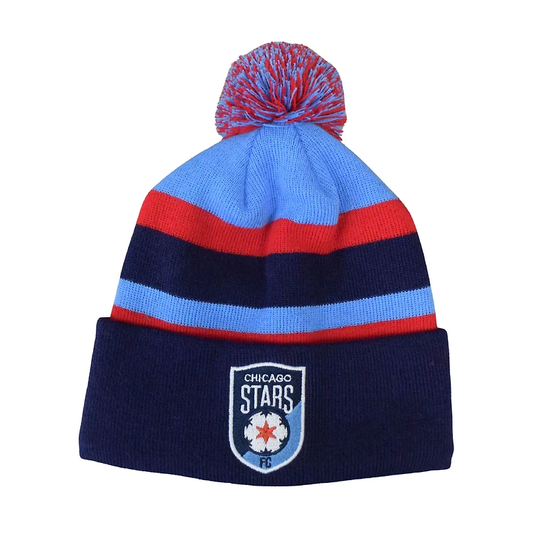 Blue Chicago Stars FC Cuffed Knit Hat with Pom