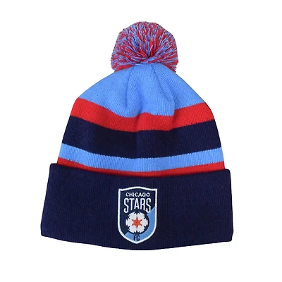 Blue Chicago Stars FC Cuffed Knit Hat with Pom