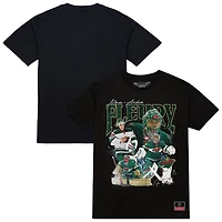 Men's Mitchell & Ness Marc-Andre Fleury Black Minnesota Wild Collage T-Shirt