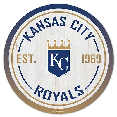 WinCraft Kansas City Royals 14" Established Year Circular Wood Sign