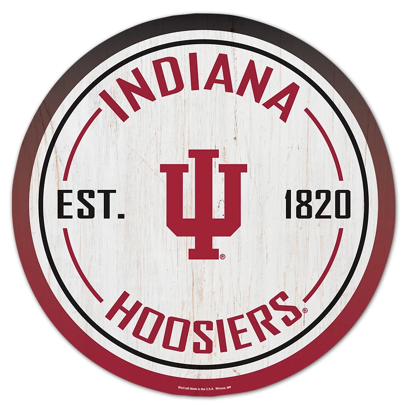 WinCraft Indiana Hoosiers 14" Established Year Circular Wood Sign