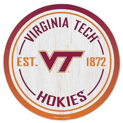 WinCraft Virginia Tech Hokies 14" Established Year Circular Wood Sign