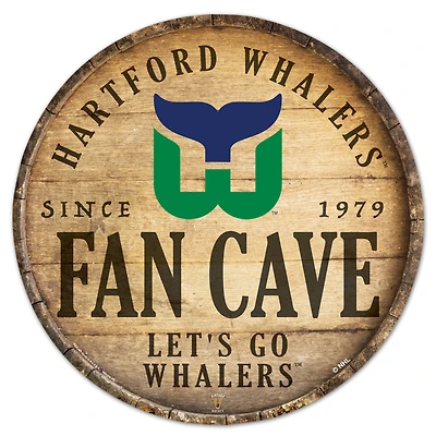 WinCraft Hartford Whalers 14" Fan Cave Circular Wood Sign