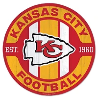 WinCraft Kansas City Chiefs 14" Established Year Circular Wood Sign