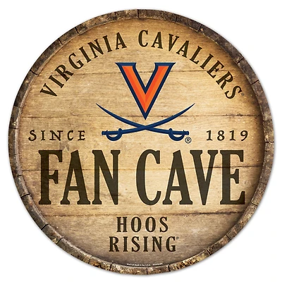 WinCraft Virginia Cavaliers 14" Fan Cave Circular Wood Sign