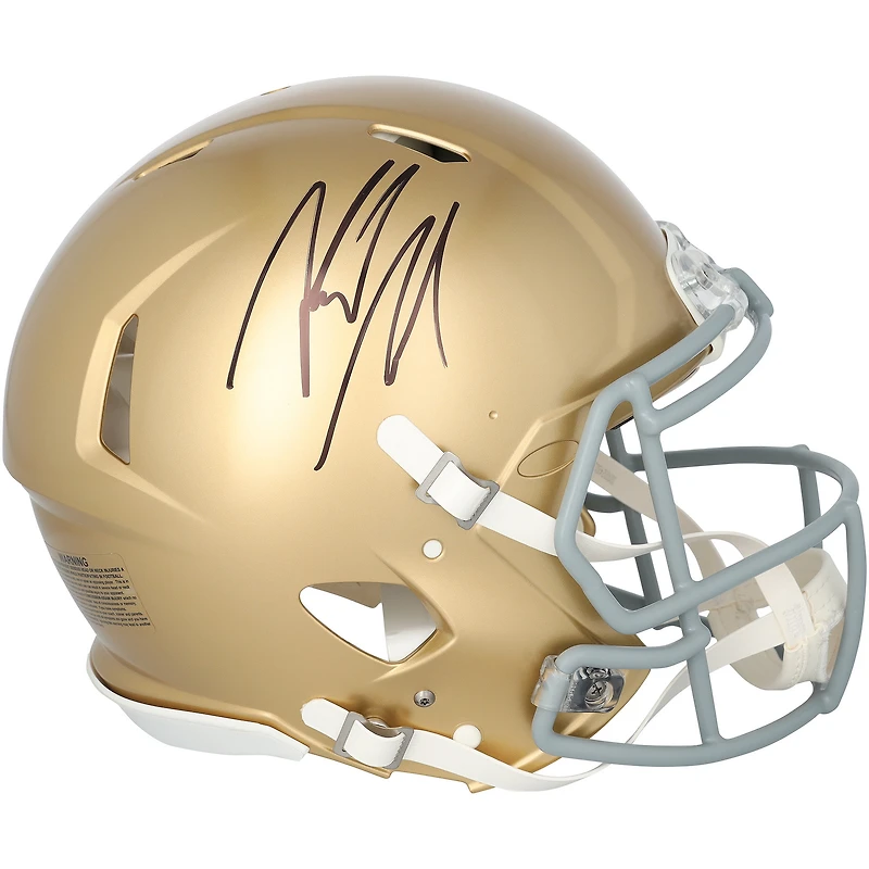 Riley Leonard Notre Dame Fighting Irish Autographed Riddell Speed Authentic Helmet