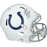 Riley Leonard Indianapolis Colts Autographed Riddell Speed Replica Helmet