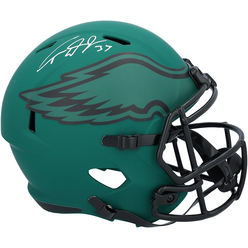Cooper DeJean Philadelphia Eagles Autographed Riddell Rave Speed Replica Helmet
