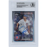 Shota Imanaga Chicago Cubs Autographed 2024 Topps Chrome #121 Beckett Fanatics Witnessed Authenticated Rookie Card