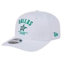 Men's New Era White Dallas Stars Team Lockup Basic 9SEVENTY Adjustable Hat