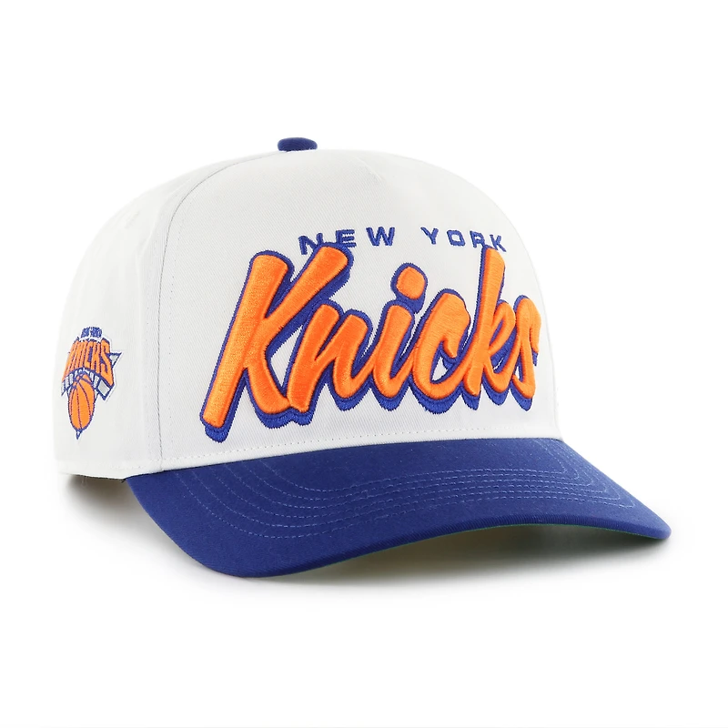 Men's '47 White/Blue New York Knicks Dropshadow Rope Hitch Adjustable Hat
