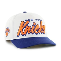 Men's '47 White/Blue New York Knicks Dropshadow Rope Hitch Adjustable Hat
