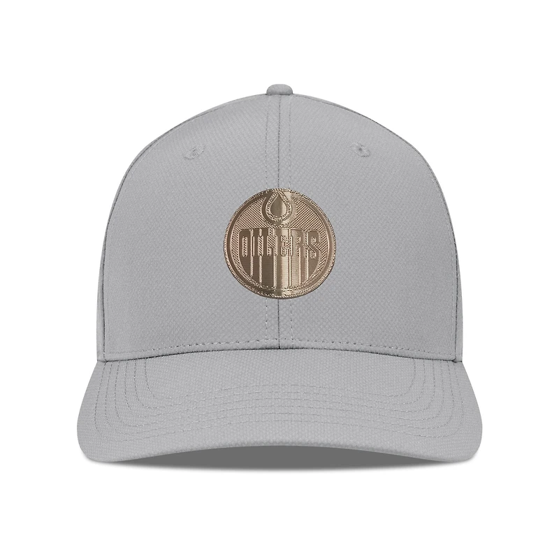 Men's Levelwear Gray Edmonton Oilers Rise Copper Insignia Flex Hat