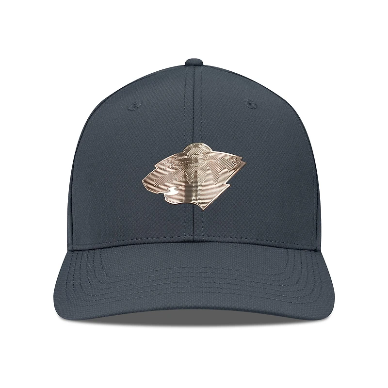 Men's Levelwear Charcoal Minnesota Wild Rise Copper Insignia Flex Hat