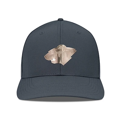 Men's Levelwear Charcoal Minnesota Wild Rise Copper Insignia Flex Hat