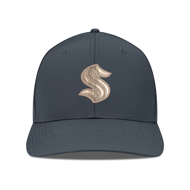 Men's Levelwear Charcoal Seattle Kraken Rise Copper Insignia Flex Hat