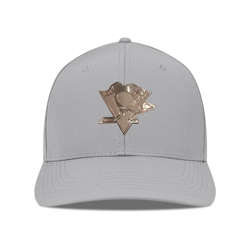 Men's Levelwear Gray Pittsburgh Penguins Rise Copper Insignia Flex Hat
