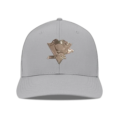 Men's Levelwear Gray Pittsburgh Penguins Rise Copper Insignia Flex Hat