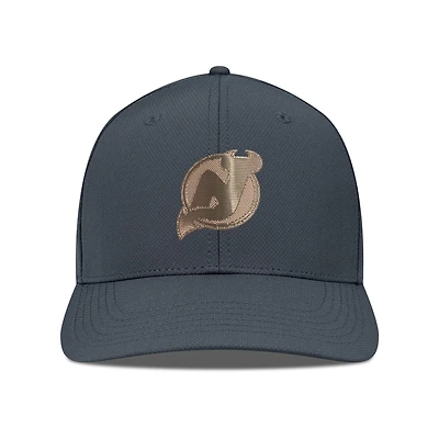 Men's Levelwear Charcoal New Jersey Devils Rise Copper Insignia Flex Hat