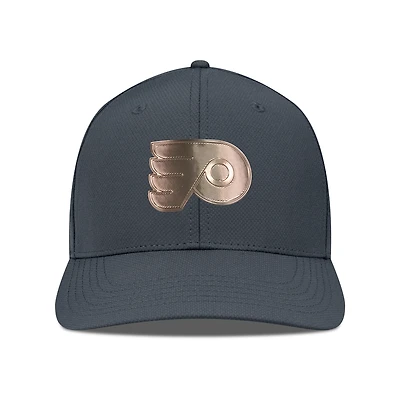 Men's Levelwear Charcoal Philadelphia Flyers Rise Copper Insignia Flex Hat