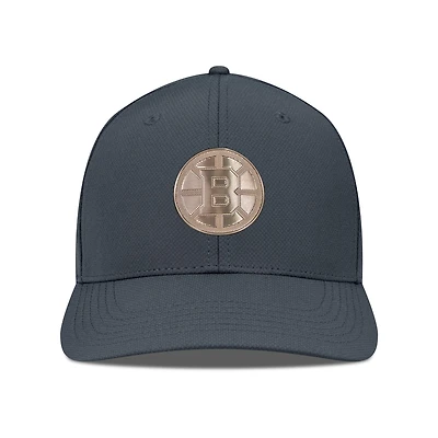 Men's Levelwear Charcoal Boston Bruins Rise Copper Insignia Flex Hat