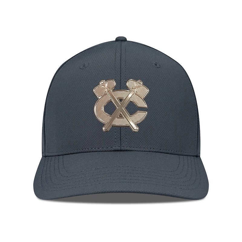 Men's Levelwear Charcoal Chicago Blackhawks Rise Copper Insignia Flex Hat