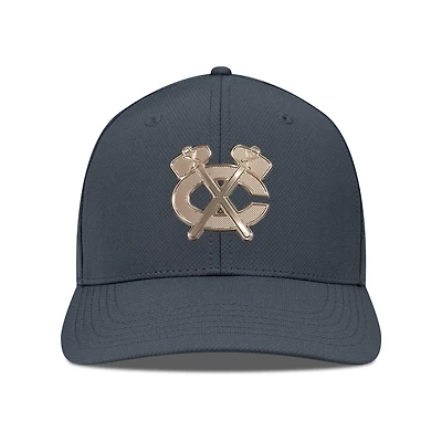Men's Levelwear Charcoal Chicago Blackhawks Rise Copper Insignia Flex Hat