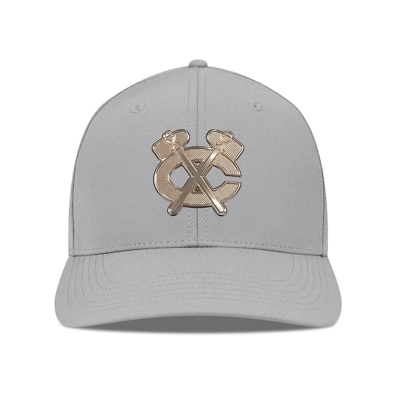 Men's Levelwear Gray Chicago Blackhawks Rise Copper Insignia Flex Hat