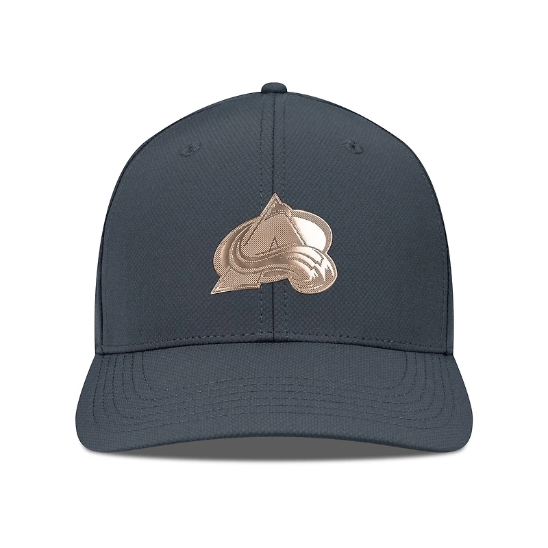 Men's Levelwear Charcoal Colorado Avalanche Rise Copper Insignia Flex Hat