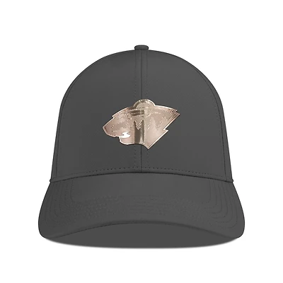 Men's Levelwear Charcoal Minnesota Wild Ascend Copper Insignia Vented Adjustable Hat
