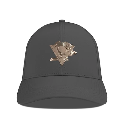 Men's Levelwear Charcoal Pittsburgh Penguins Ascend Copper Insignia Vented Adjustable Hat