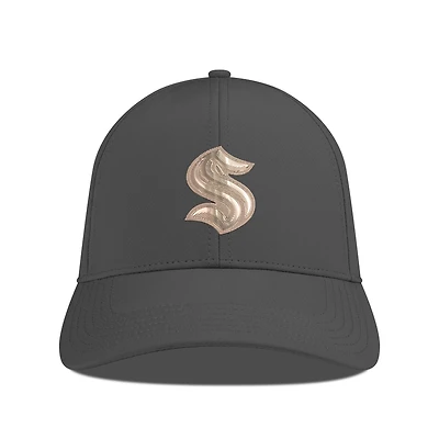 Men's Levelwear Charcoal Seattle Kraken Ascend Copper Insignia Vented Adjustable Hat