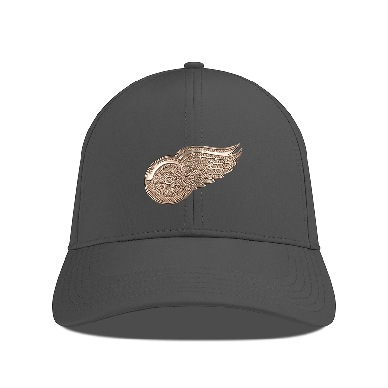 Men's Levelwear Charcoal Detroit Red Wings Ascend Copper Insignia Vented Adjustable Hat
