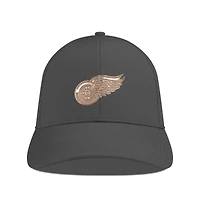 Men's Levelwear Charcoal Detroit Red Wings Ascend Copper Insignia Vented Adjustable Hat