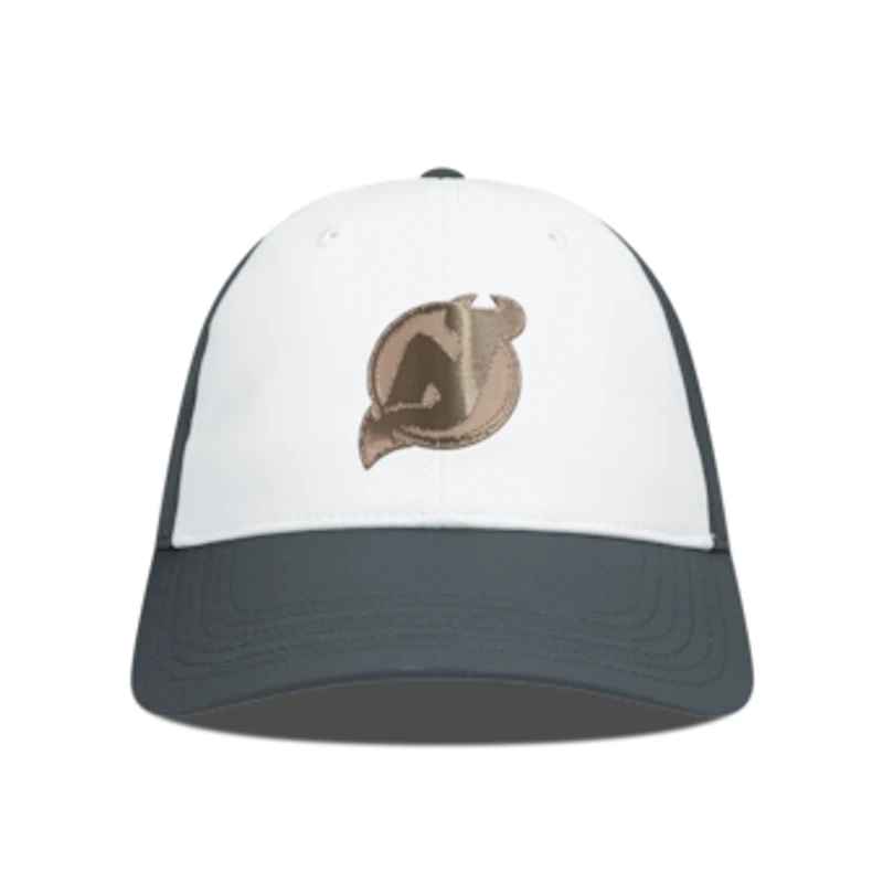 Men's Levelwear White/Charcoal New Jersey Devils Endure Copper Insignia Adjustable Hat