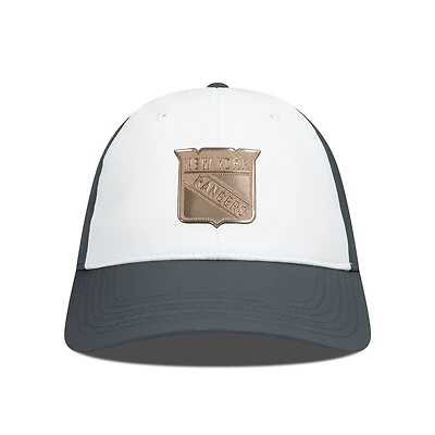 Men's Levelwear White/Charcoal New York Rangers Endure Copper Insignia Adjustable Hat