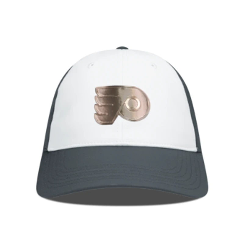 Men's Levelwear White/Charcoal Philadelphia Flyers Endure Copper Insignia Adjustable Hat