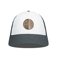 Men's Levelwear White/Charcoal Edmonton Oilers Endure Copper Insignia Adjustable Hat