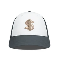 Men's Levelwear White/Charcoal Seattle Kraken Endure Copper Insignia Adjustable Hat