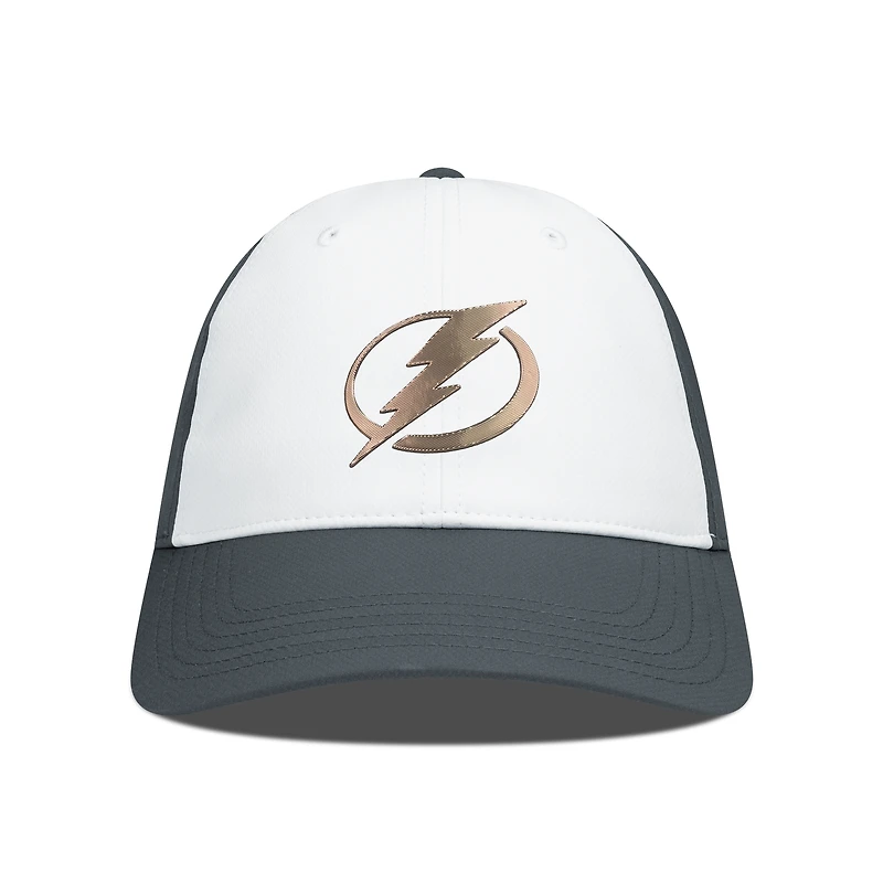 Men's Levelwear White/Charcoal Tampa Bay Lightning Endure Copper Insignia Adjustable Hat